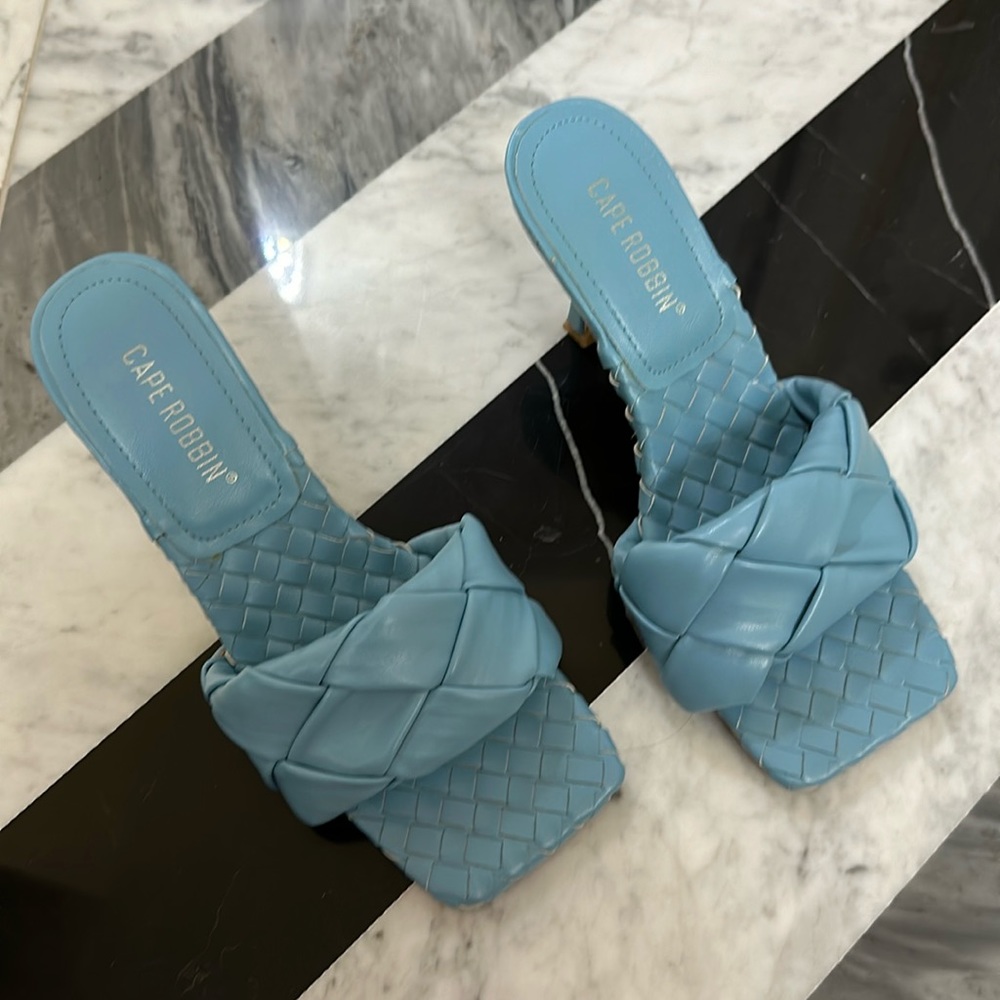 Baby blue heels